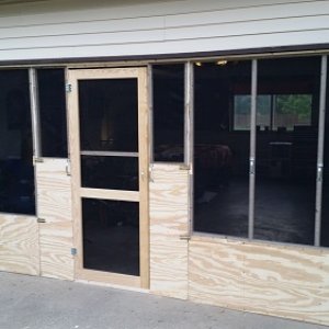 all three sections installed,outside view.