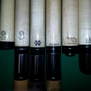 I have tried just about every shaft out there, my top 3 are:
1. Tiger Pro-X
2. BD SS360-2
3. Mezz Hybrid Pro II
4. Jacoby Edge

Break Shafts:
1. Mezz 