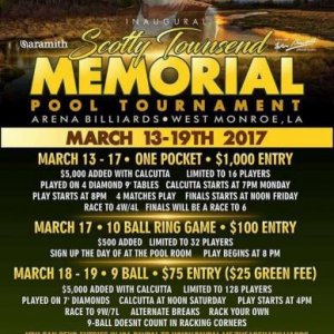 Scotty Townsend Memorial pool tournament