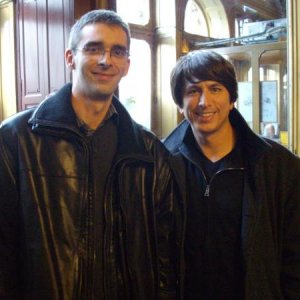 Me and Stevie Moore, Open de Paris, January 17th, 2010. Great player, great person.