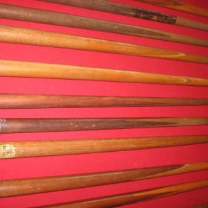 Some of my grandfathers cues...  They're not for sale but someday I might have one of the butterflies made into a player.