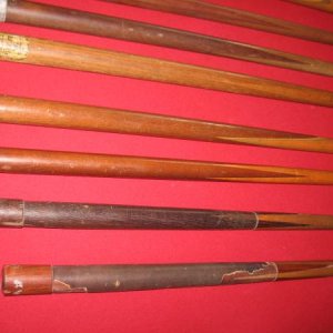 Some of my grandfathers cues...  They're not for sale but someday I might have one of the butterflies made into a player.