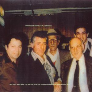 1114  $15   Mike Fusco, Harry Petros & Cue Ball Kelly in the front, Jimmy Fusco's Father & Jimmy Fusco in the back