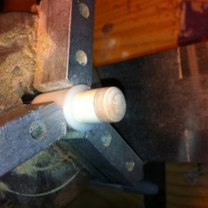 Dime radius on tip.