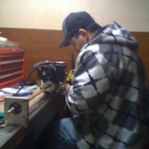 me doing some cue repair