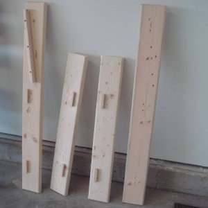 3 sanded, routed, prepped uprights