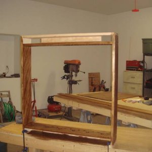 7 stain frame, backpiece, and trim