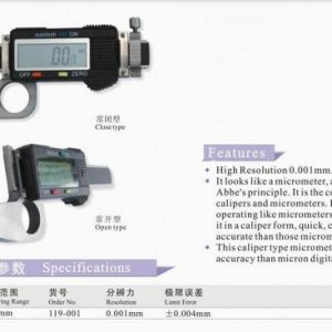 Caliper Type Micrometers
