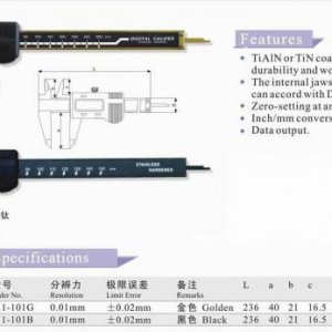 Titanium Coated Digital Calipers