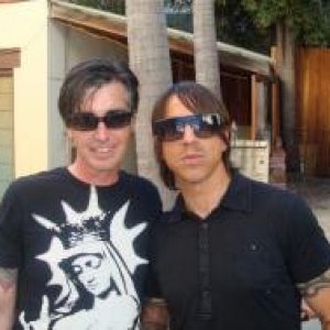 My old roommate Tony (singer in the Chili Peppers) and I.
He had a Awesome early 1960 Brunswick Gold Crown series I Professional Billiard Pool Table, 