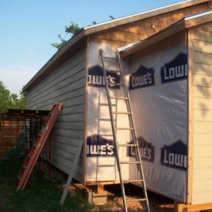 0025
installing the Hardie plank siding with 2-3/8 ring shank nails