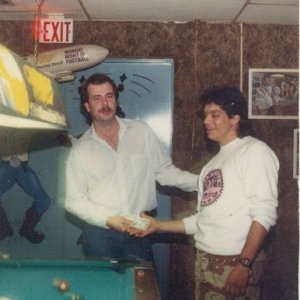 Country Connection,Texarkana,Ar., David Harcrow, getting paid after a 9 Ball match!...1995