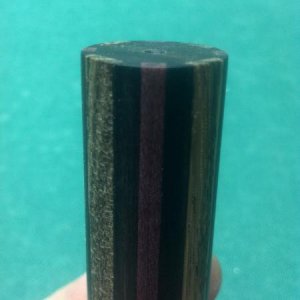 Ebony with 1/4 Zebra wood and 1/8 purple Heart