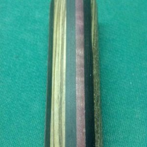 Ebony with 1/4 Zebra wood and 1/8 purple Heart