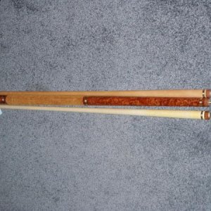 THUYA BURL SUED LEATHER WRAP,BRASS AND BURL DASHED RINGS.MATCHING JP'S AND CHALKER.