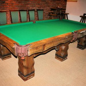 Rustic 'Grizzly' billiard table - $3200