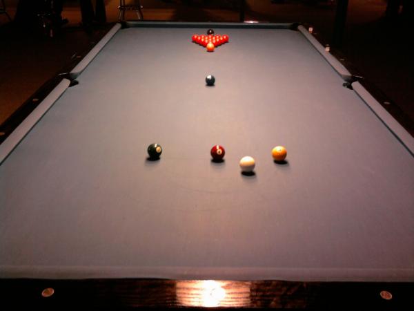 10' table at The Billiard's Den in Richardson, TX.