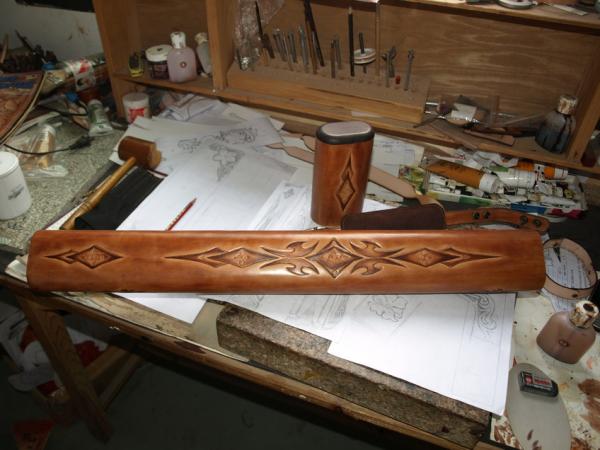 1x2 Special order hand tooled JB case - Diamond