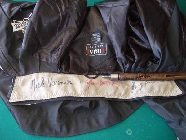 2009 04 24TomsSignatureJacket21
The pool cue is my Scorpion Break cue which Johnny Archer signed for me at Butera's Billiards in Moorpark, CA. after h