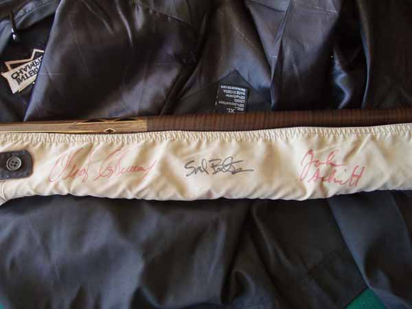 2009 04 24TomsSignatureJacket25
The pool cue is my Scorpion Break cue which Johnny Archer signed for me at Butera's Billiards in Moorpark, CA. after h