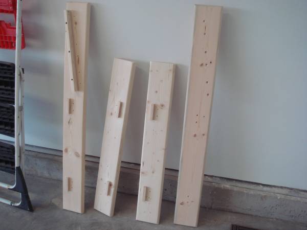 3 sanded, routed, prepped uprights