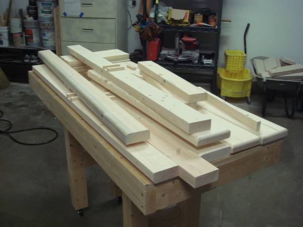 4 sanded, routed, prepped frame