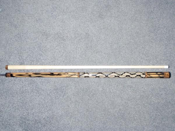 #7black and white ebony,python snake wrap,spalted jatoba rings.