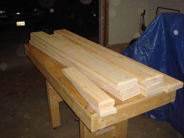 8 sanded, routed, prepped, for bench, backrests, armrests