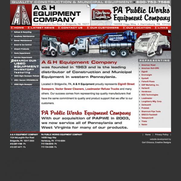 A & H Equipment Company
Website Homepage
http://www.AHEquipment.com