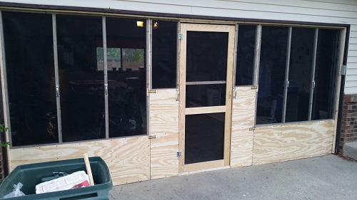 all three sections installed,outside view.