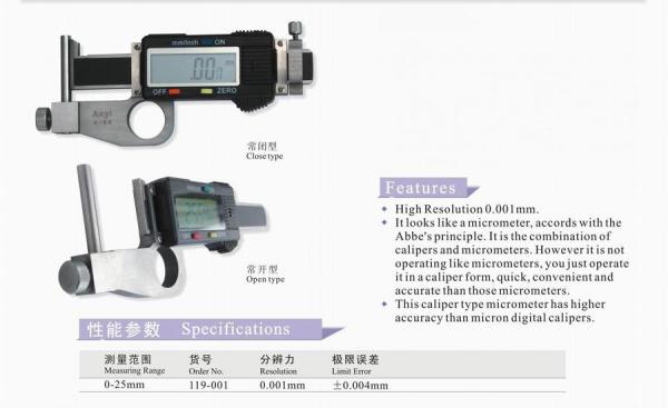 Caliper Type Micrometers
