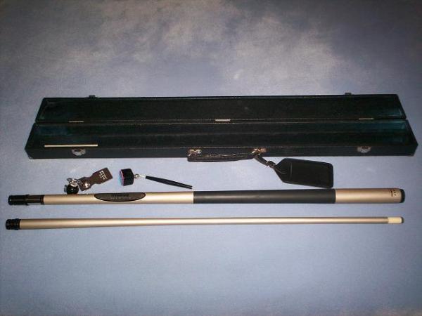 CarCue; when I worked downtown I kept this cue in the car for playing after work, It is a Titanium Halex that I bought at Wal-Mart in 2007, I had Fran