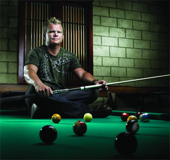 cj on pool table