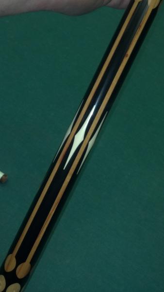 Closeups of inlays on butt.