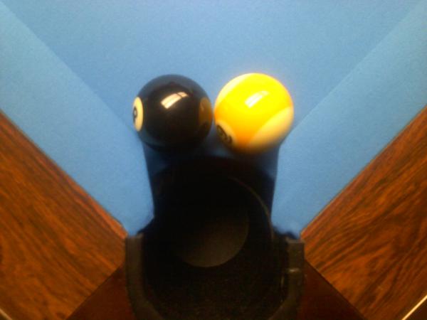 corner pockets came out to be just under 3.75"