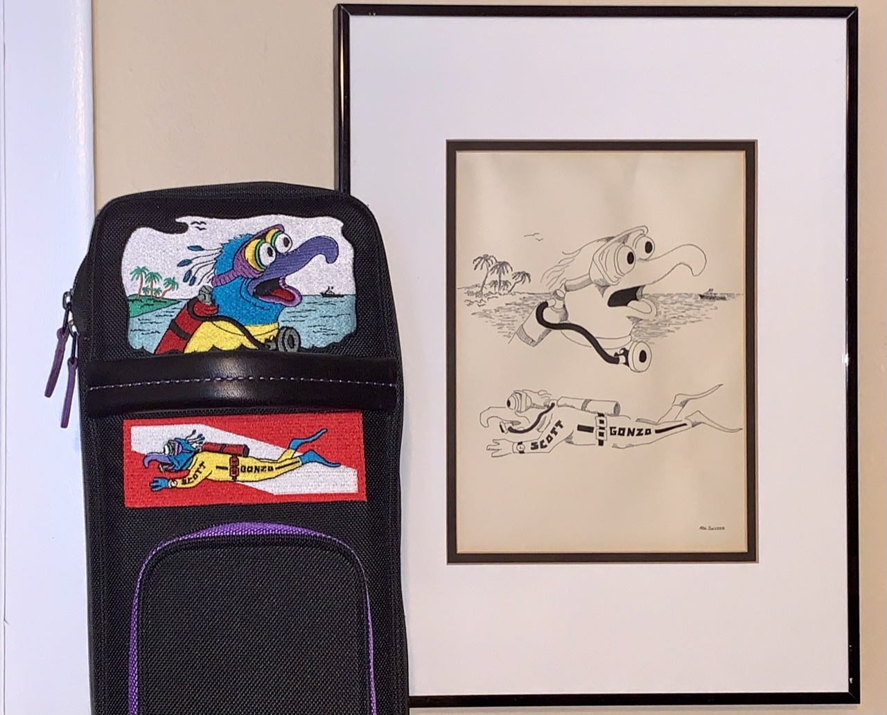 Dad’s Drawing and Embroidery