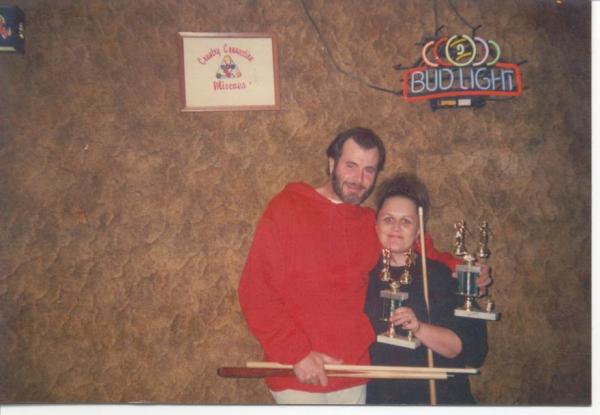 David Harcrow &  Elizabeth Holmes, Texarkana,Arkansas, 2001 Country Connection 8-Ball  Scotch Doubles Winners!