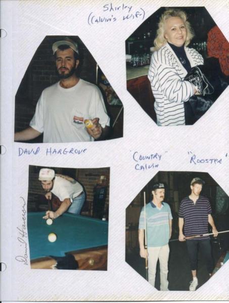 David Harcrow, Shirley Harcrow, Calvin Harcrow, &  Rooster, 1996 Arkansas State 9-Ball Tournament