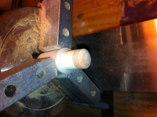 Dime radius on tip.