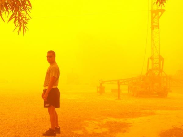 DSCF0138 FOB Normandy Diyala Province Iraq July 09. This is what we call RED AIR very  Low visability.