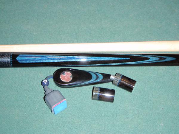 EBONY WITH BLUE BUTTERFLY POINTS AND FLOATING POINT.