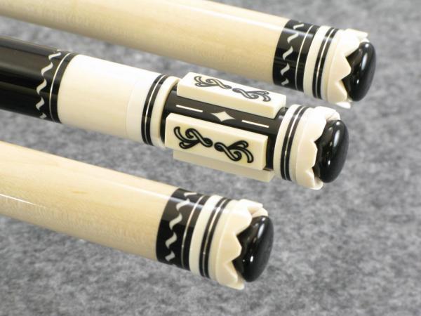 Engraved Cap Set on Scott Gracio Custom Cue