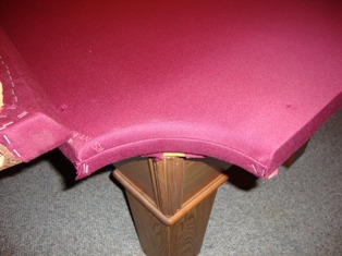 Finished corner pocket