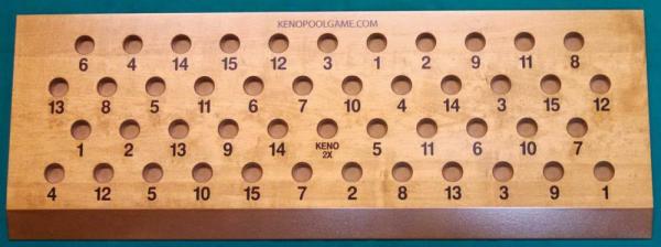 keno pool board 9plg