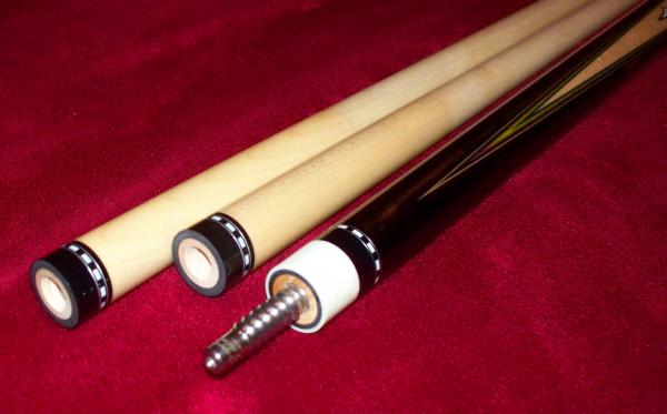Like my other cue that Mike made, I had this one made at 59.5" . I like how the ivory sleeved joint plays.