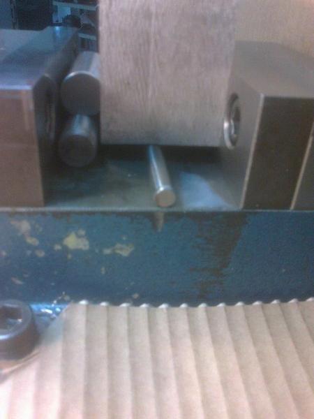 Making-Router-Mount,1st set up for squaring block from turned reference face.