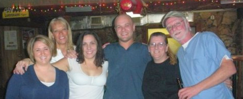 me and my friends from work on Geralds last day, he is moving to Tennessee. (Gerald in the middle)