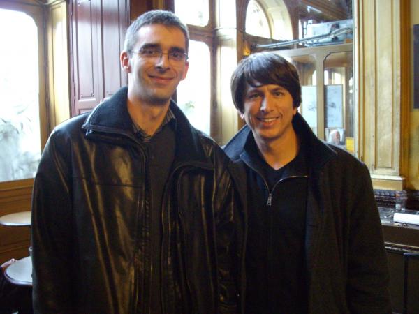 Me and Stevie Moore, Open de Paris, January 17th, 2010. Great player, great person.
