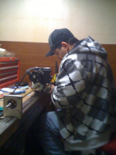 me doing some cue repair