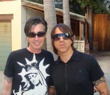 My old roommate Tony (singer in the Chili Peppers) and I.
He had a Awesome early 1960 Brunswick Gold Crown series I Professional Billiard Pool Table, 